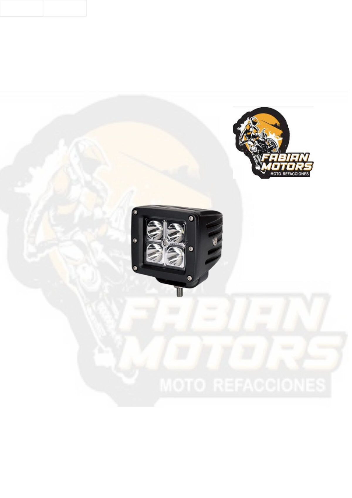 FARO 4 LEDS CUADRADO 3" 12W 9-32V 840 LUMENS NEGRO (JUEGO)
