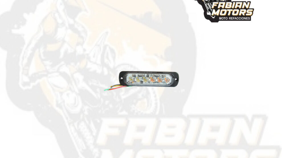 LUZ ESTROBOSCOPICA TECHX2 6 LEDS 11.18CM (4.4") LUZ BLANCA/AMBAR 6W 10-30V