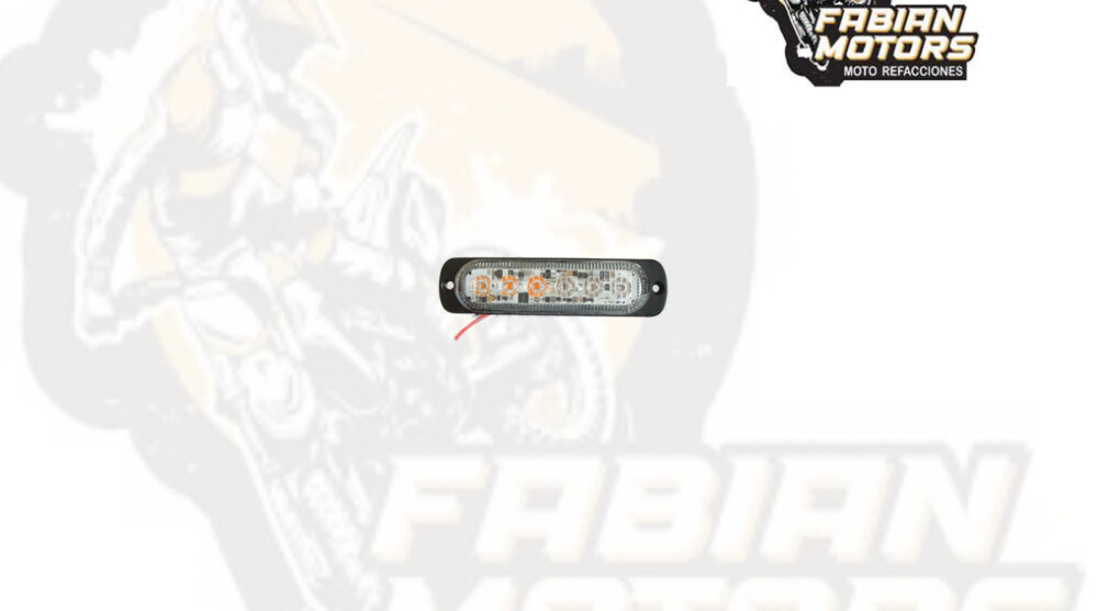 LUZ ESTROBOSCOPICA TECHX2 6 LEDS 11.18CM (4.4") LUZ ROJA/AMBAR 6W 10-30V
