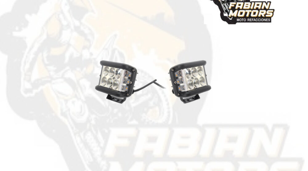 FARO LED TECHX2 CUADRADO 12V 60W 12 LEDS ALUMINIO NEGRO 10800lm TH-L02 (PAR)