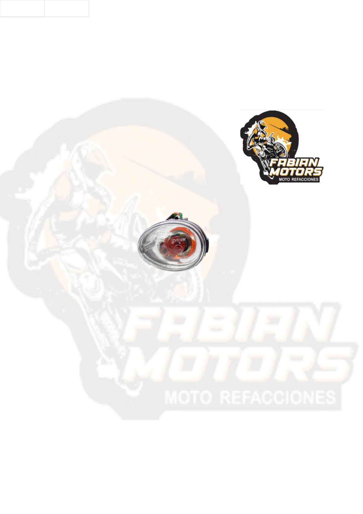 DIRECCIONAL DELANTERA DERECHA BLANCA 12V 10W P/ WS-150