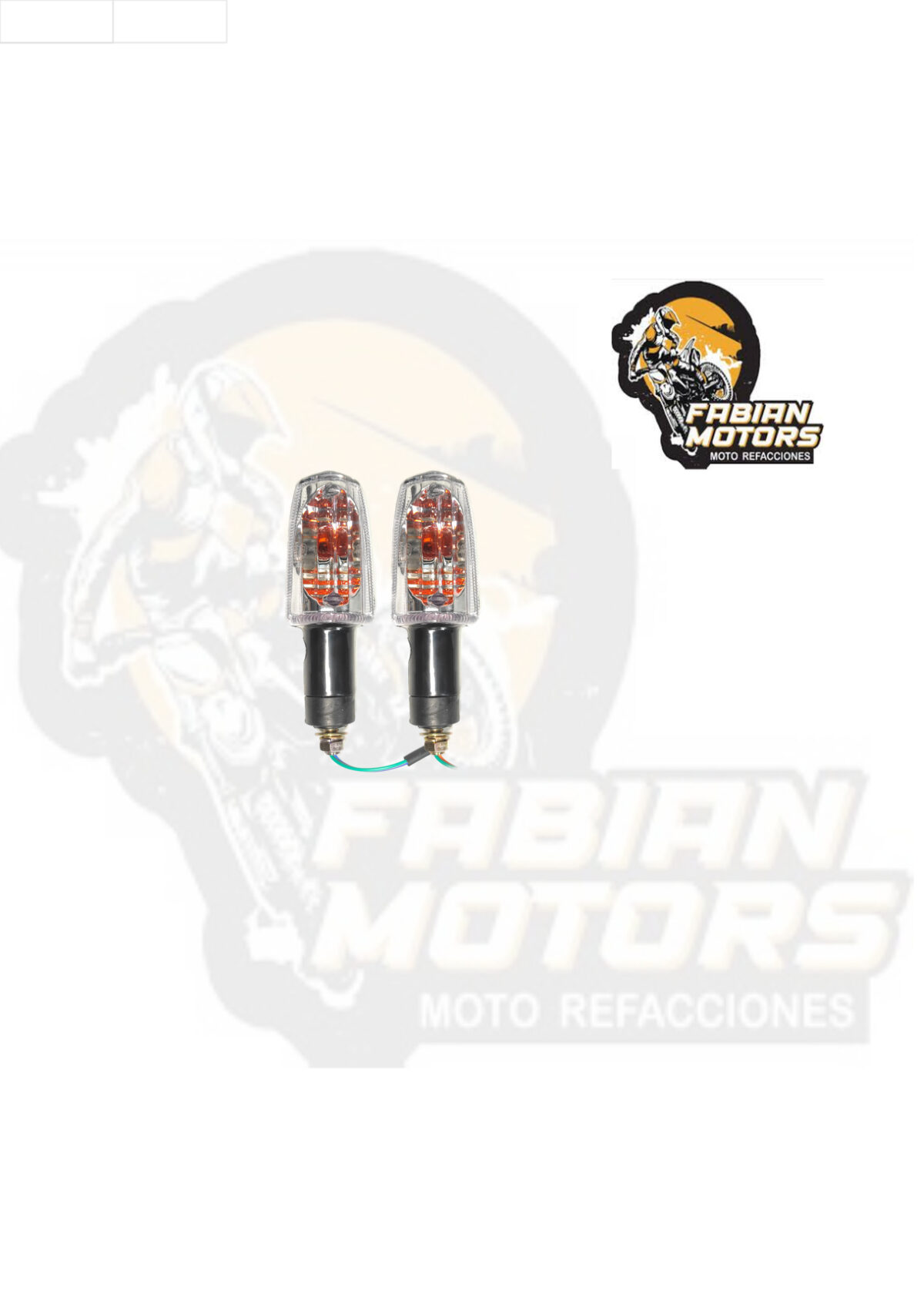 DIRECCIONAL DELANTERA/TRASERA IZQUIERDA/DERECHA 12V 10W BLANCA P/ GL-150 CARGO (PAR)