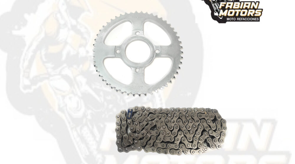 123-021000-1 JUEGO DE ENGRANES CON CADENA P/ XEVERUS 250, P/ XEVERUS 200 XSR (50/16T, 428H X 132L)