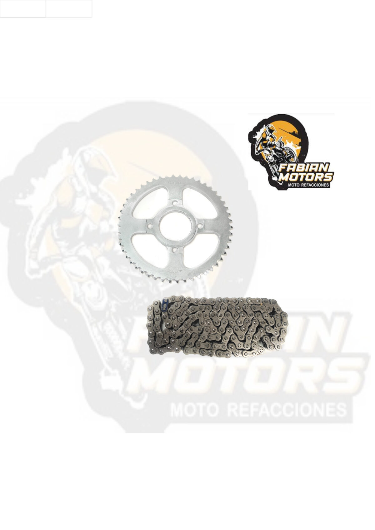 JUEGO DE ENGRANES CON CADENA P/ XEVERUS 250, P/ XEVERUS 200 XSR (50/16T, 428H X 132L)