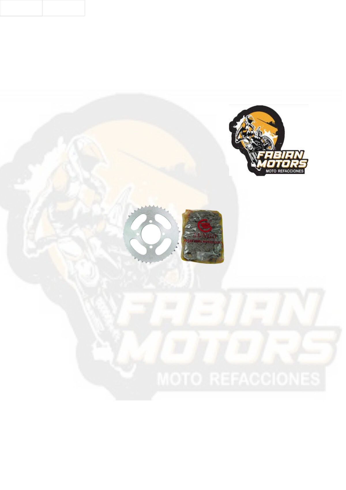 JUEGO DE ENGRANES CON CADENA SUNGO P/ YBR-125 EXPRESS (45/14D, 428H X 126L)