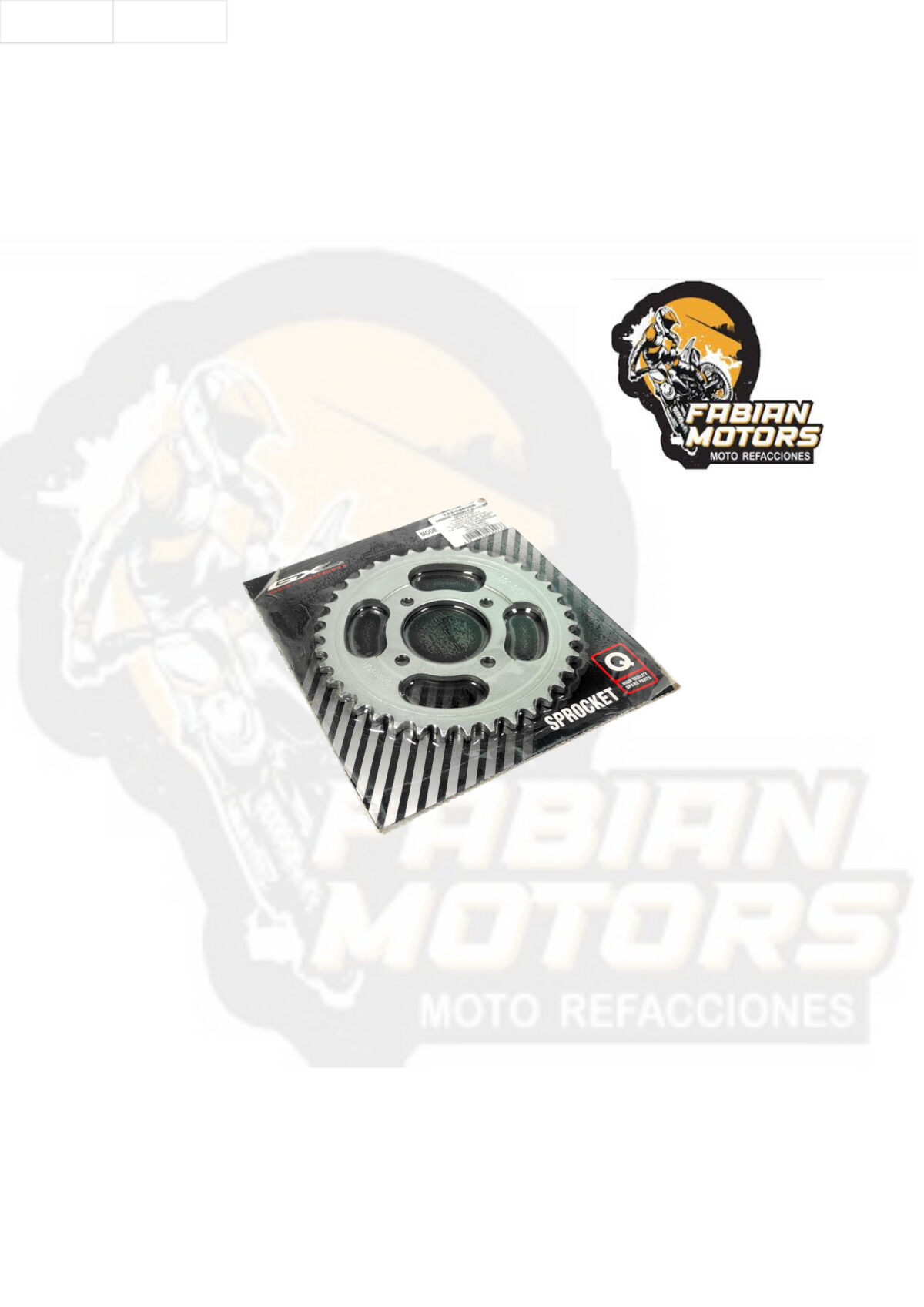 ENGRANE TRASERO P/ AT-110, P/ XT-110 GRAFITO '13-'17, P/ AT-110 RT CON LED '16-'25, P/ XT-110RT, P/ AT-110 NEGRA '16-'18, P/ AT-125 RT '20-'25 38D