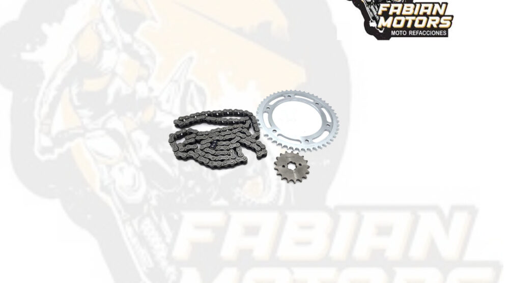 123-069011-1 JUEGO DE ENGRANES CON CADENA P/ NXR-150 BROS (50/17D, 428X130L)