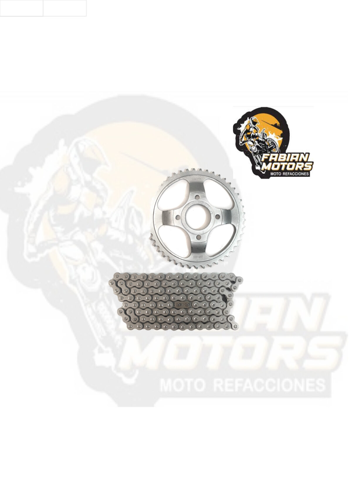 JUEGO DE ENGRANES CON CADENA P/ DM-150 (45/13D, 520H X 108L)