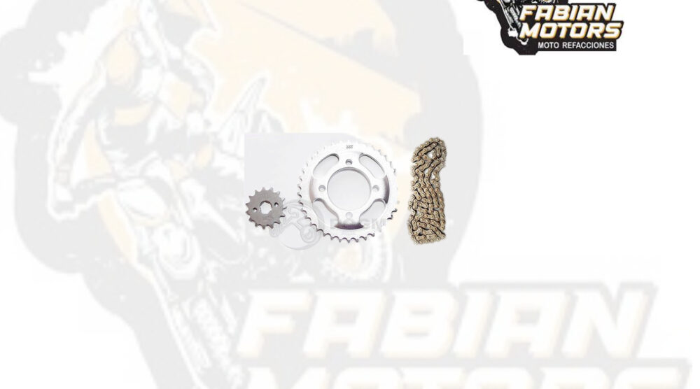 123-161008-1 JUEGO DE ENGRANES CON CADENA P/ TOOL-125 (38/15D, 428HX126L)