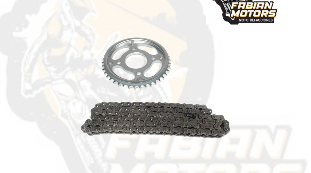 123-165006-1 JUEGO DE ENGRANES CON CADENA P/ GL-150 CARGO (43/15D, 428H X 120L)
