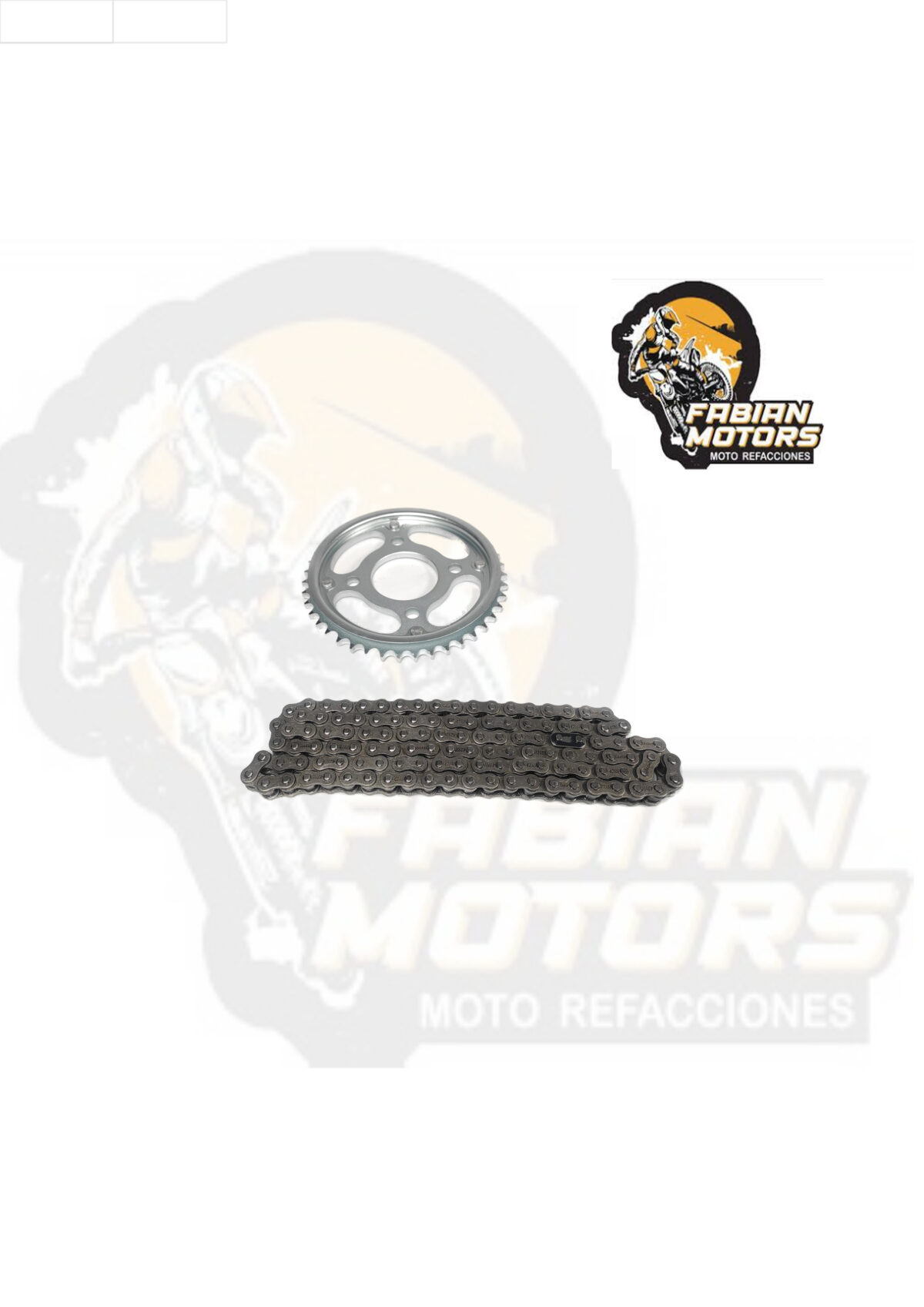 JUEGO DE ENGRANES CON CADENA P/ GL-150 CARGO (43/15D, 428H X 120L)