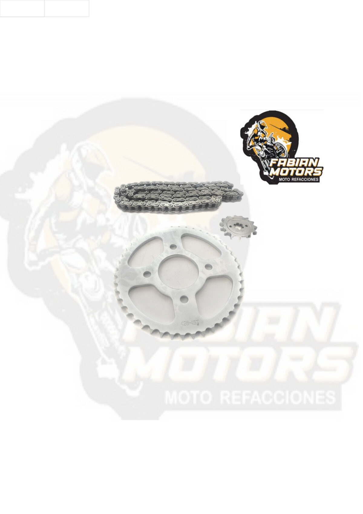 JUEGO DE ENGRANES CON CADENA P/ NS150, P/ NS160, P/ AS160 (45-15D, 428HX136)