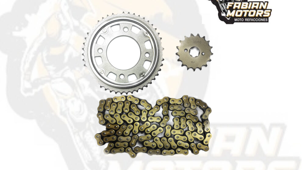 123-261000-1 JUEGO DE ENGRANES CON CADENA SUNGO P/ CB-190R, (47/17D, 428H X 136L G&B)