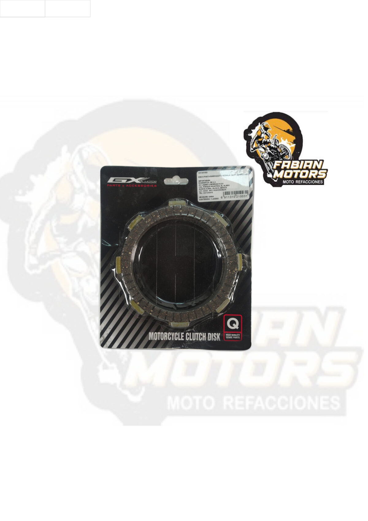 DISCO PASTA EMBRAGUE P/ XEVERUS 250, P/ XEVERUS 300 (JUEGO)