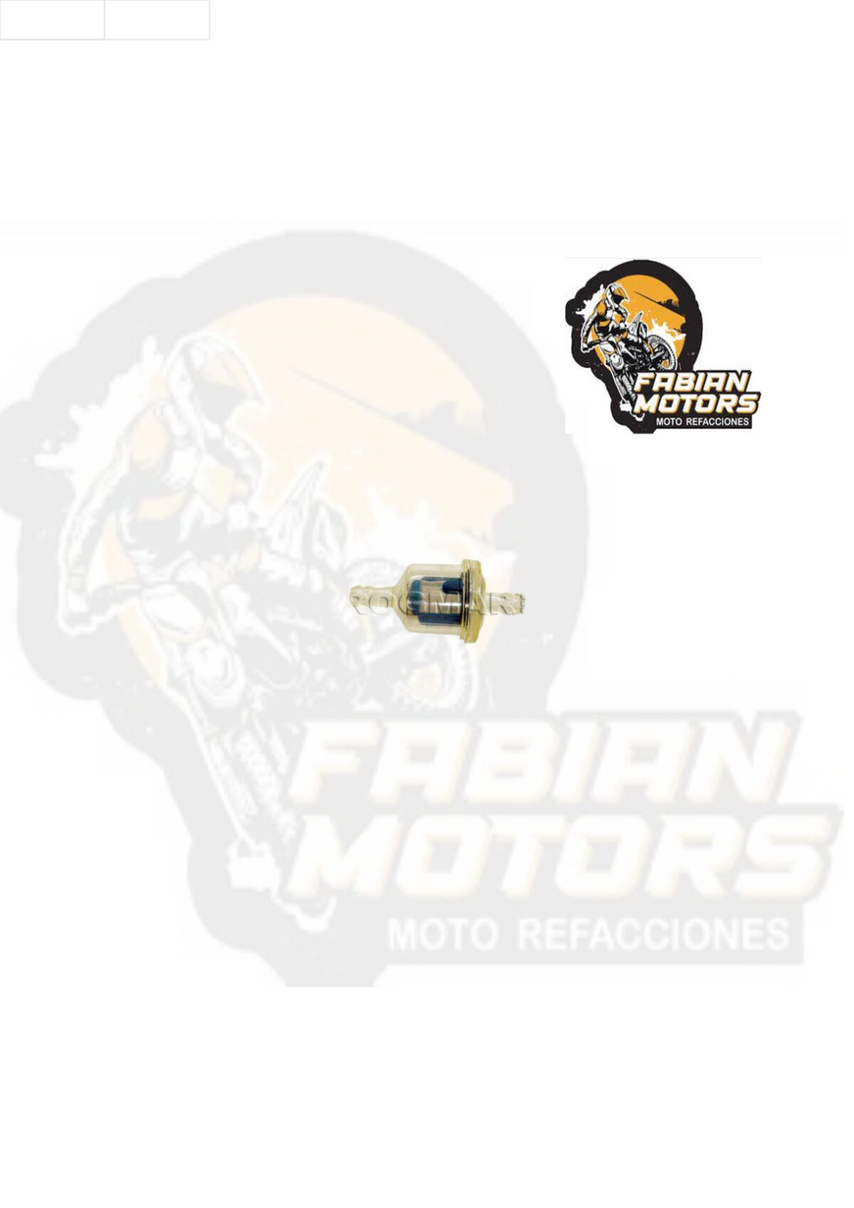 132-000017 FILTRO GASOLINA TRANSPARENTE UNIVERSAL (CHICO) (PRECIO POR PIEZA) (VENTA MINIMA 10 PIEZAS)