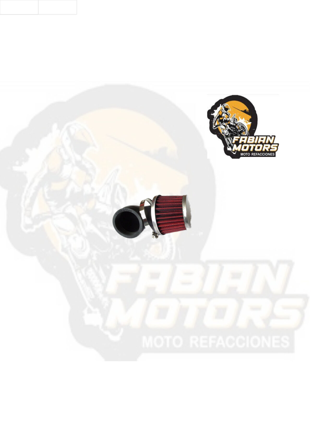 FILTRO AIRE UNIVERSAL CONICO SUNGO 39MM C/ CONEXIÓN CURVA 90°