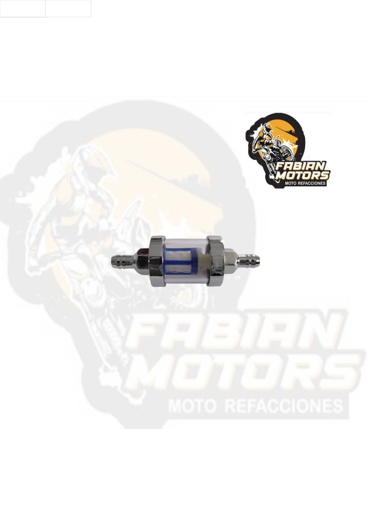 FILTRO GASOLINA VIDRIO UNIVERSAL CROMADO SG109008 (PIEZA)