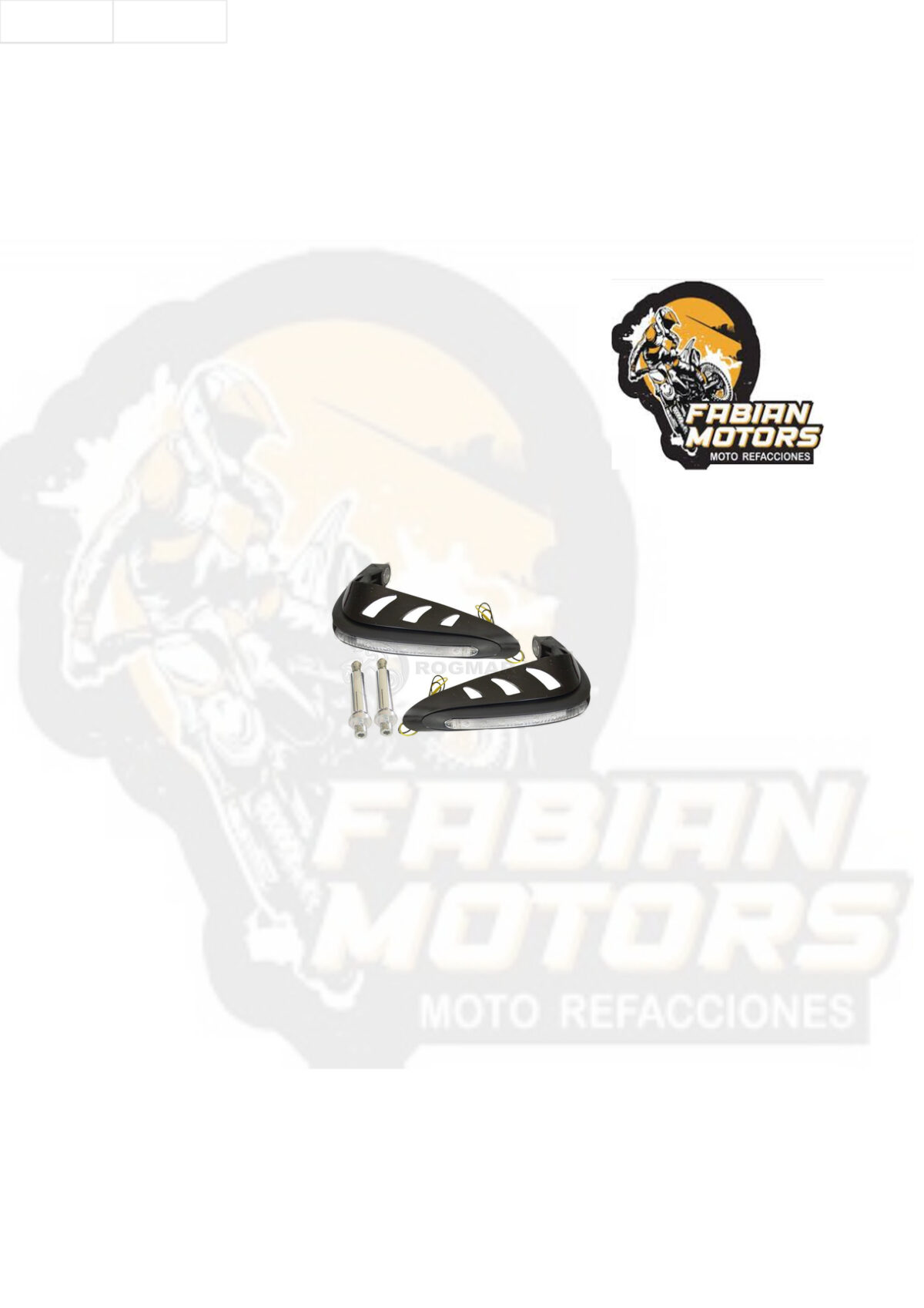 PROTECTOR DE MANIJA NEGRO C/ LED 12V UNIVERSAL A-01 (JUEGO)