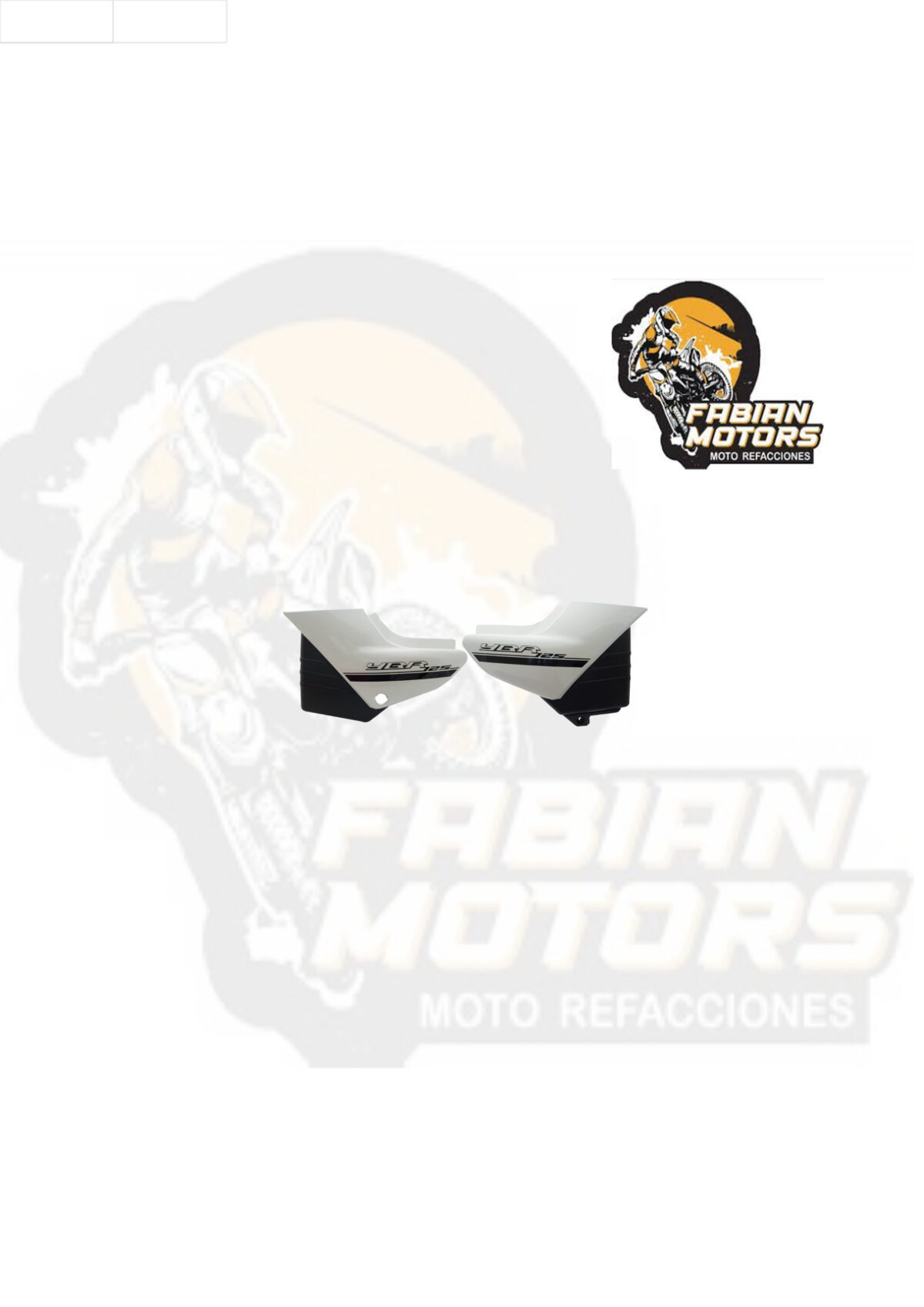 TAPAS LATERALES BLANCAS P/ YBR-125 EXPRESS (PAR)