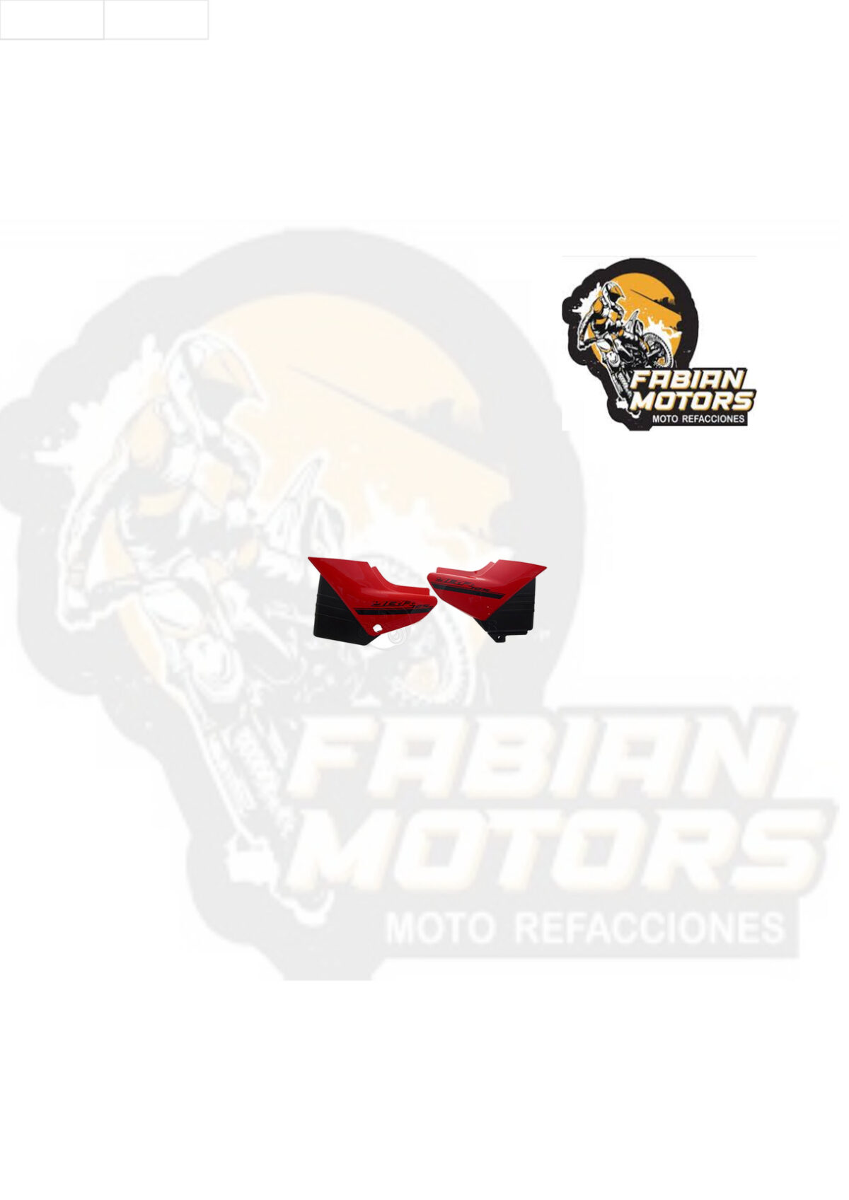TAPAS LATERALES ROJAS P/ YBR-125 EXPRESS (PAR)