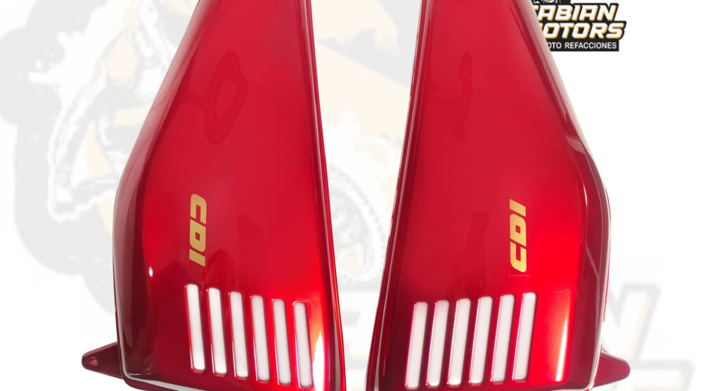 TAPAS LATERALES ROJAS P/ FT-125/ CG-125 (MOD. 05-07) (PAR)