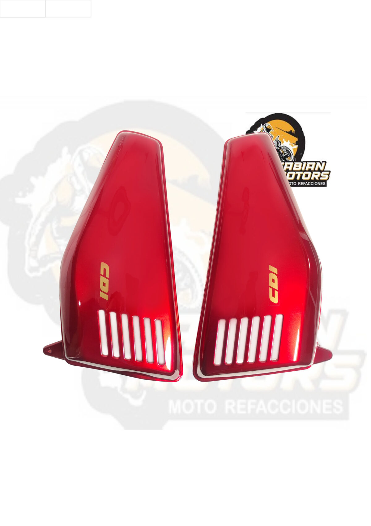 TAPAS LATERALES ROJAS P/ FT-125/ CG-125 (MOD. 05-07) (PAR)