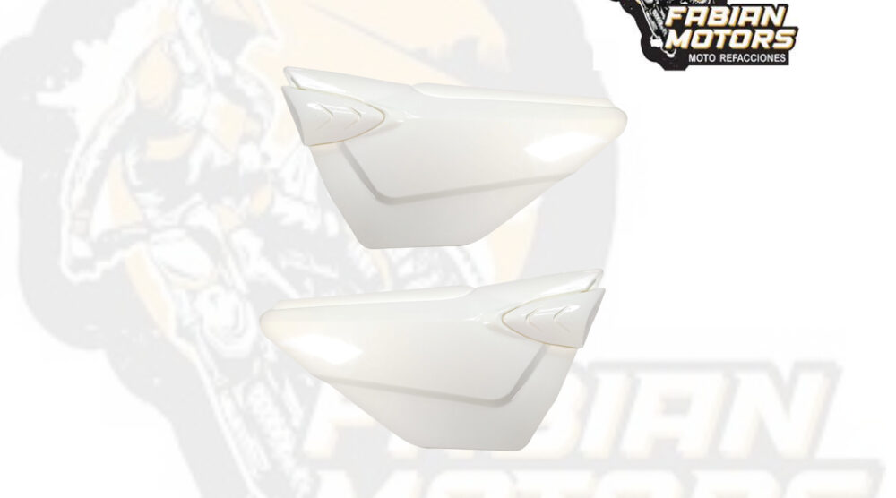 TAPAS LATERALES BLANCAS P/ DT-125 DELIVERY, P/ DT-150 DELIVERY, P/ FT-150 DELIVERY (JUEGO)