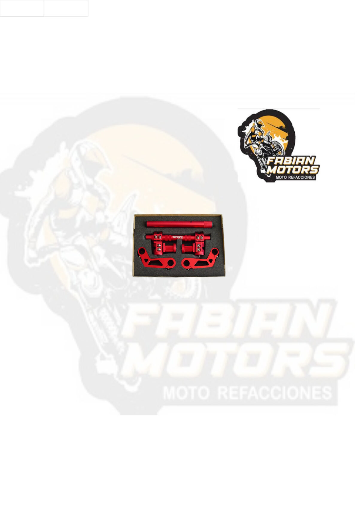 MANUBRIO TECHX2 ALUMINIO UNIVERSAL ROJO
