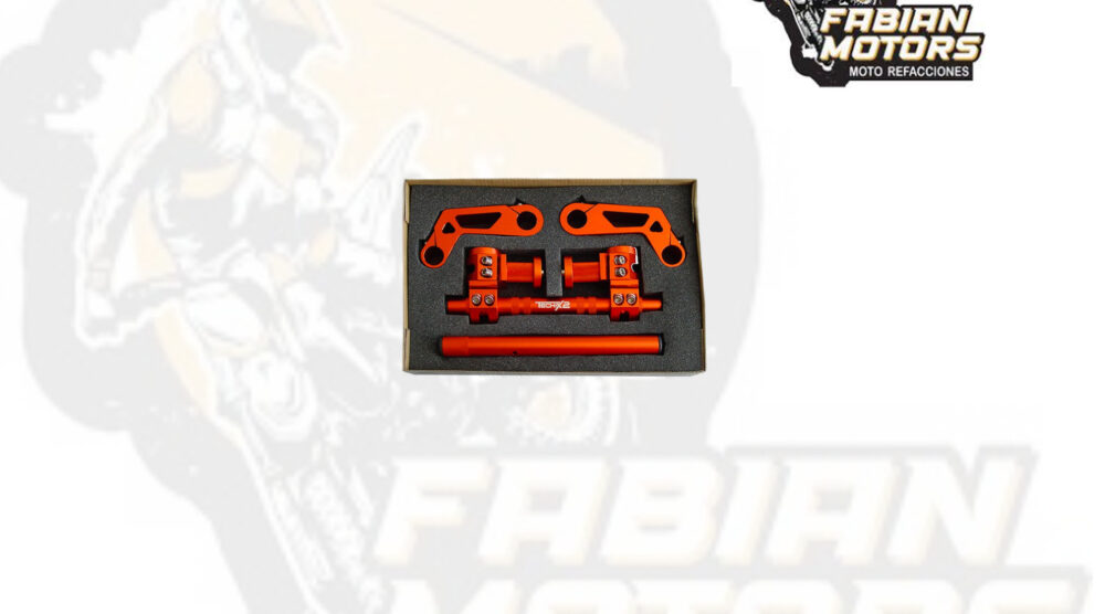 MANUBRIO TECHX2 ALUMINIO UNIVERSAL NARANJA