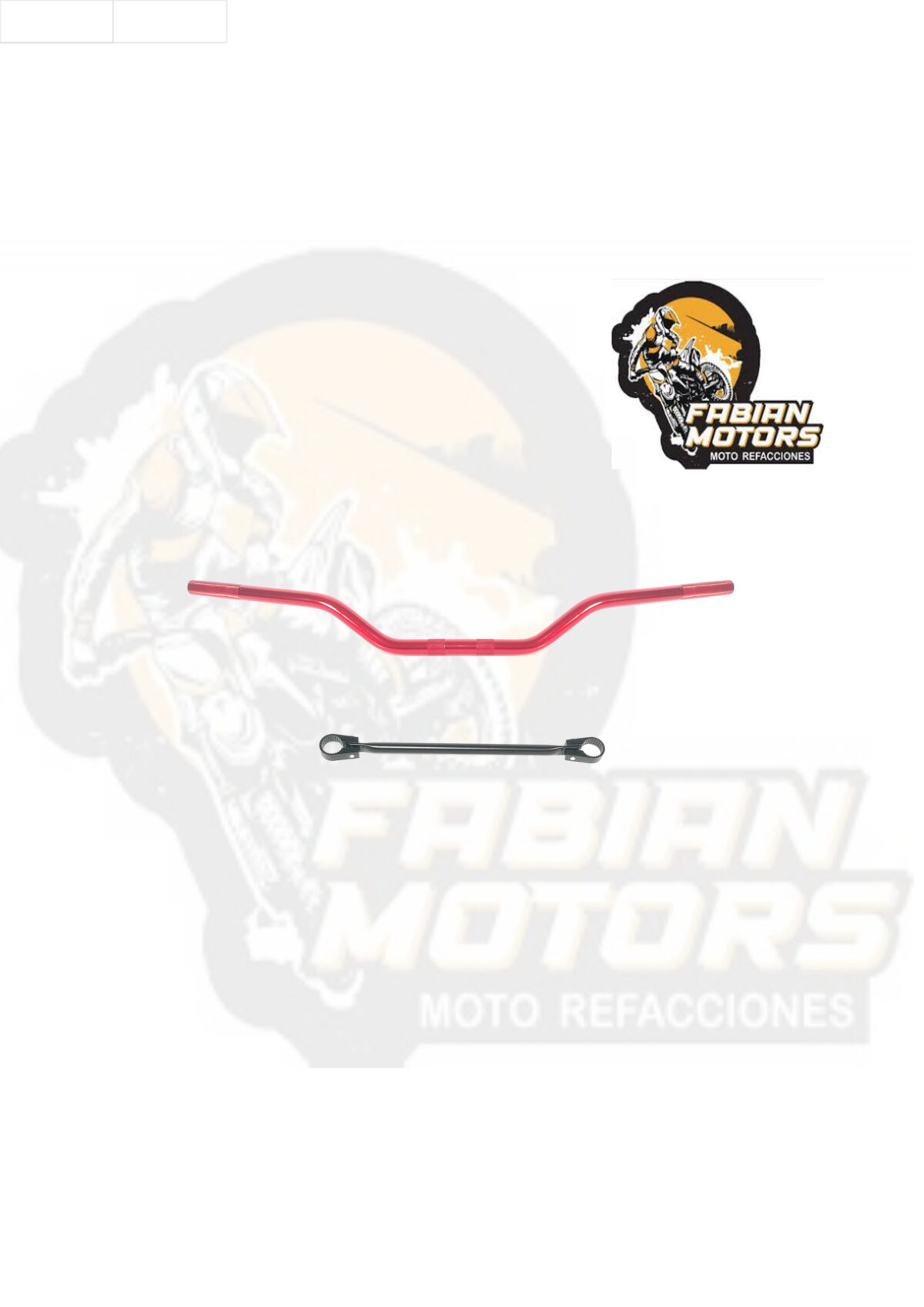 MANUBRIO TECHX2 ALUMINIO TIPO CROSS ROJO