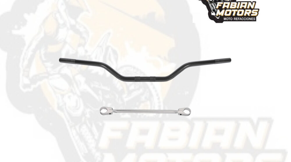 MANUBRIO TECHX2 ALUMINIO TIPO CROSS NEGRO