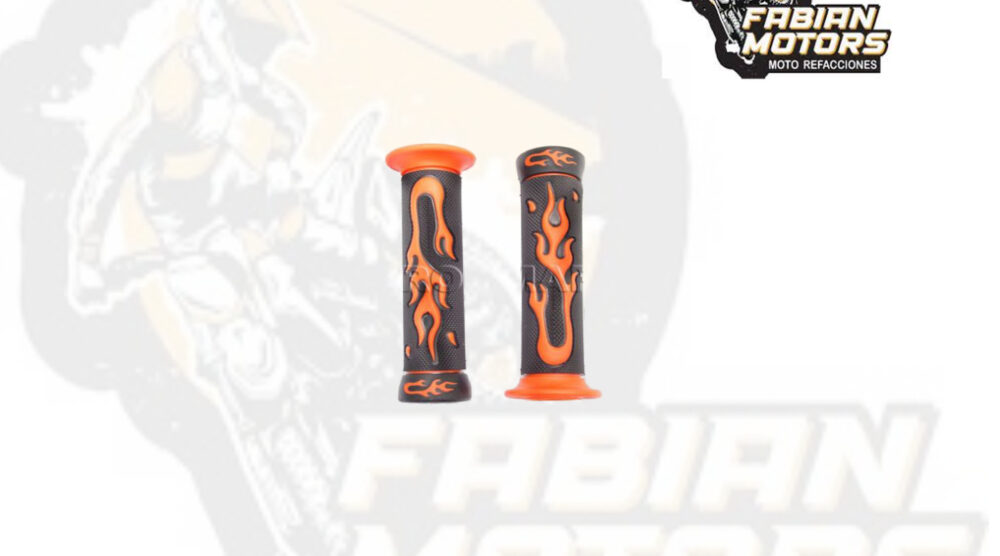 138-000005 PUÑOS UNIVERSAL C/FLAMAS NEGRO/NARANJA (JUEGO) TWN
