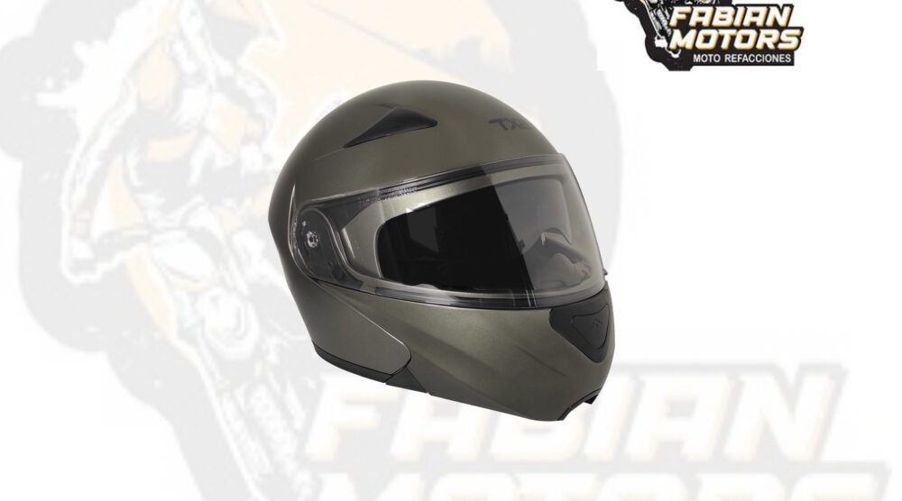 CASCO TECHX2 FORCE TX-901 ABATIBLE TITANIUM C/ LENTE INTERNO TALLA: M (PRECIO POR PIEZA) (DE 1 A 5 PIEZAS) NORMA EUROPEA ECER22-05 Y NORMA AMERICANA DOT