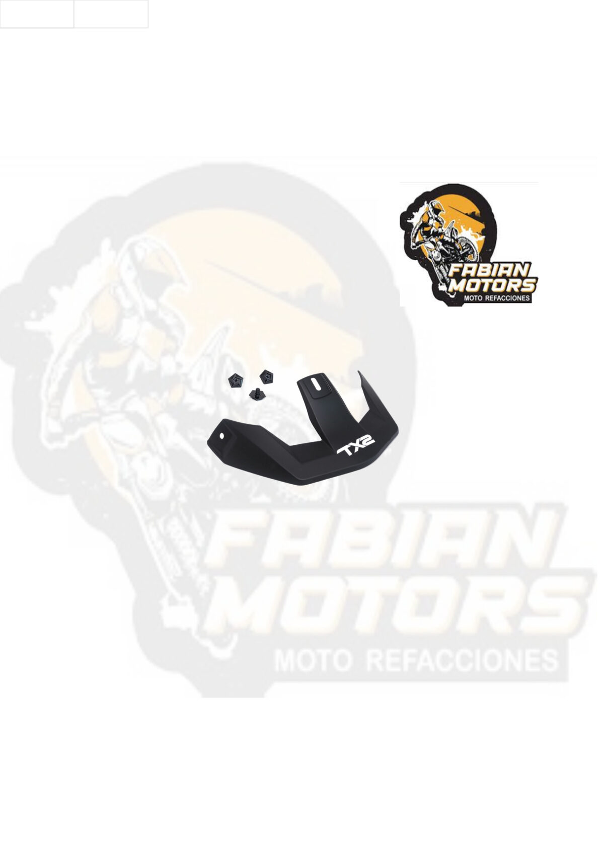 VISERA PARA CASCO Y TORNILLOS TX-726 NEGRA MATE (JUEGO)