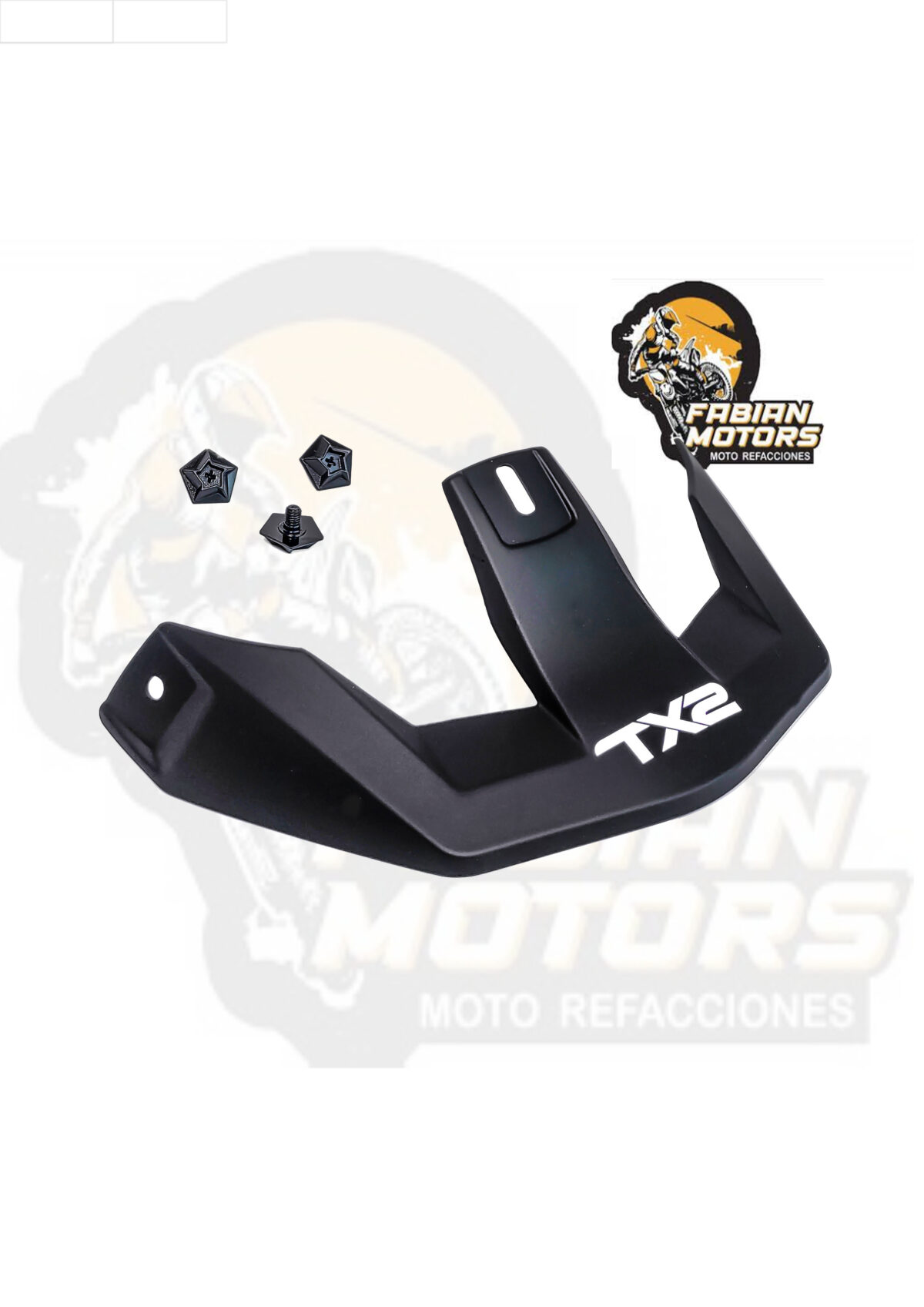 VISERA PARA CASCO Y TORNILLOS TX-726 NEGRA  (JUEGO)