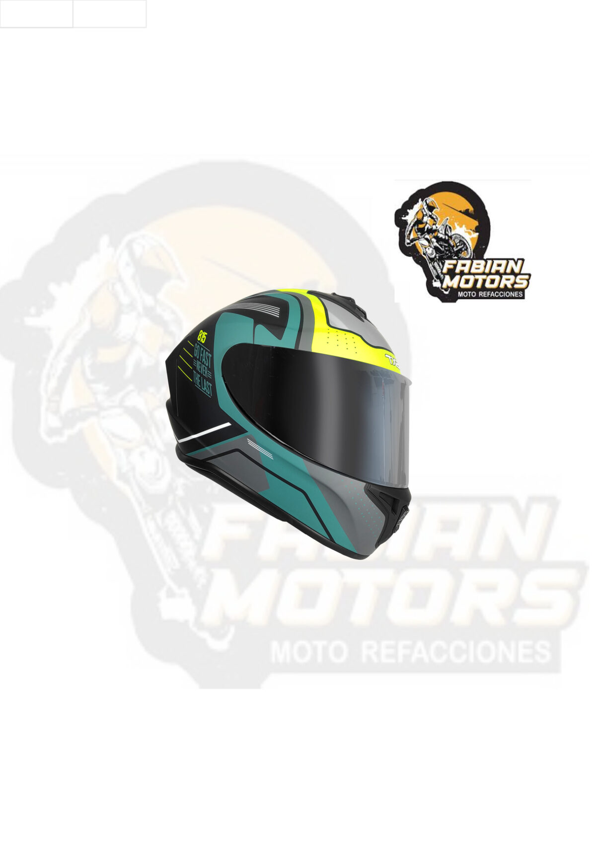 CASCO TECHX2 CERRADO DP815 DRAKEN COUGAR B6 GREEN NEGRO/VERDE FLUORESCENTE MATE MICA POLARIZADA TALLA: M (PRECIO POR PIEZA) (DE 1 A 5 PIEZAS) NORMA EUROPEA ECER22-06 Y NORMA AMERICANA DOT