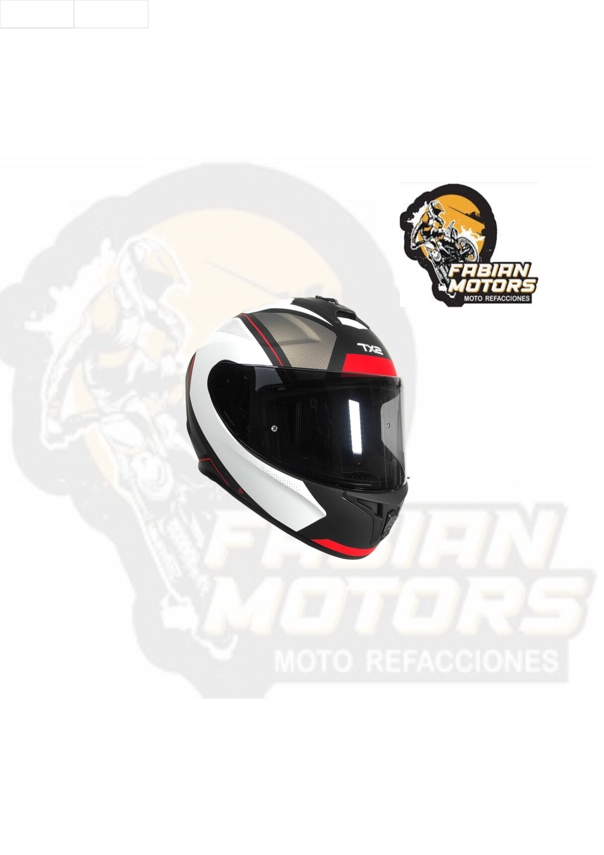 CASCO TECHX2 CERRADO DP815 SPARTAN DRAKEN GEAR A0 NEGRO/BLANCO MATE MICA HUMO CLARO TALLA: G (PRECIO POR PIEZA) (DE 1 A 5 PIEZAS) NORMA EUROPEA ECER22-06 Y NORMA AMERICANA DOT