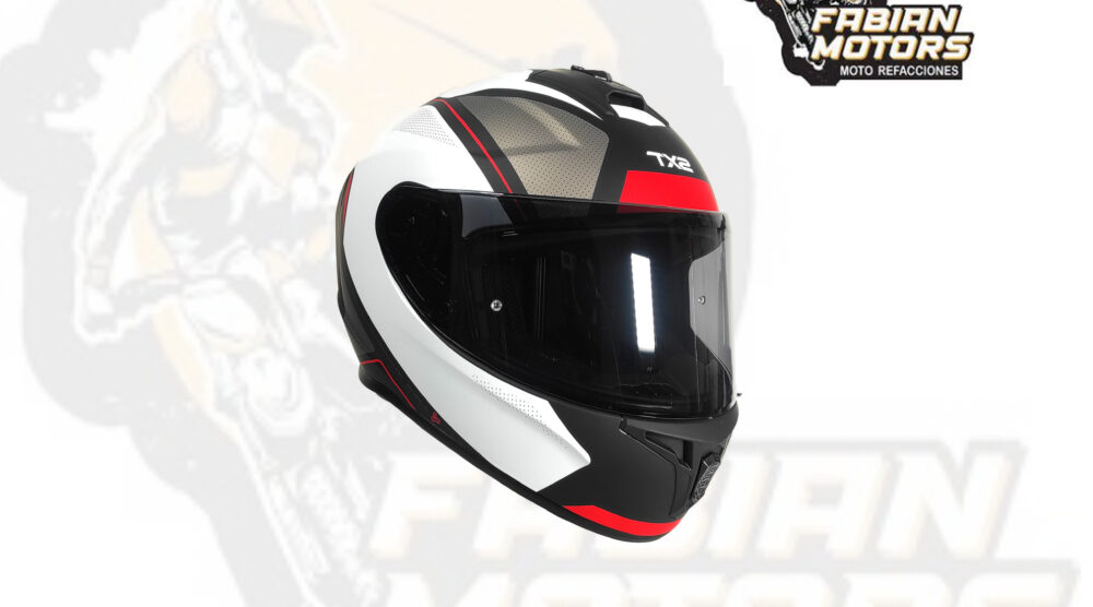 CASCO TECHX2 CERRADO DP815 SPARTAN DRAKEN GEAR A0 NEGRO/BLANCO MATE MICA HUMO CLARO TALLA: EEG (PRECIO POR PIEZA) (DE 1 A 5 PIEZAS) NORMA EUROPEA ECER22-06 Y NORMA AMERICANA DOT