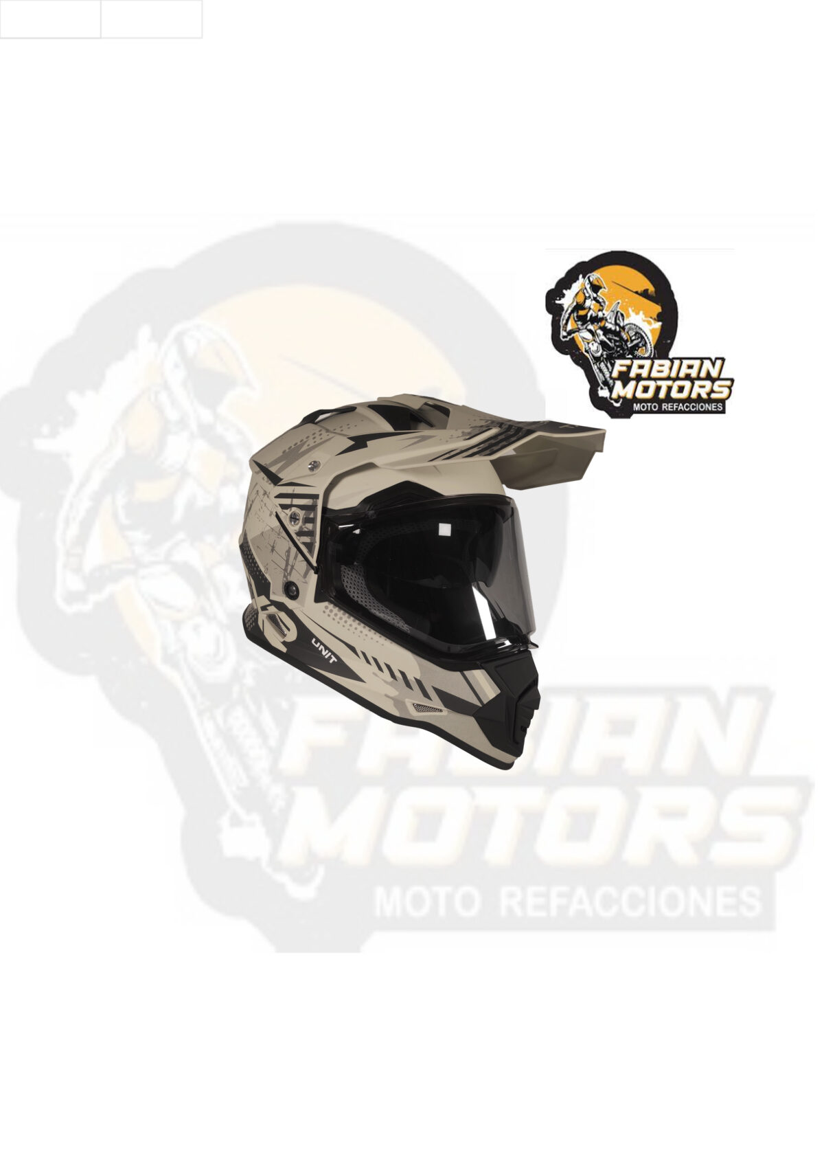 CASCO TECHX2 632A CROSS/STREET CON MICA HUMO CLARO Y LENTE INTERNO SAND ARENA MATE TALLA: EG (PRECIO POR PIEZA) (DE 1 A 5 PIEZAS) NORMA EUROPEA ECER22-06