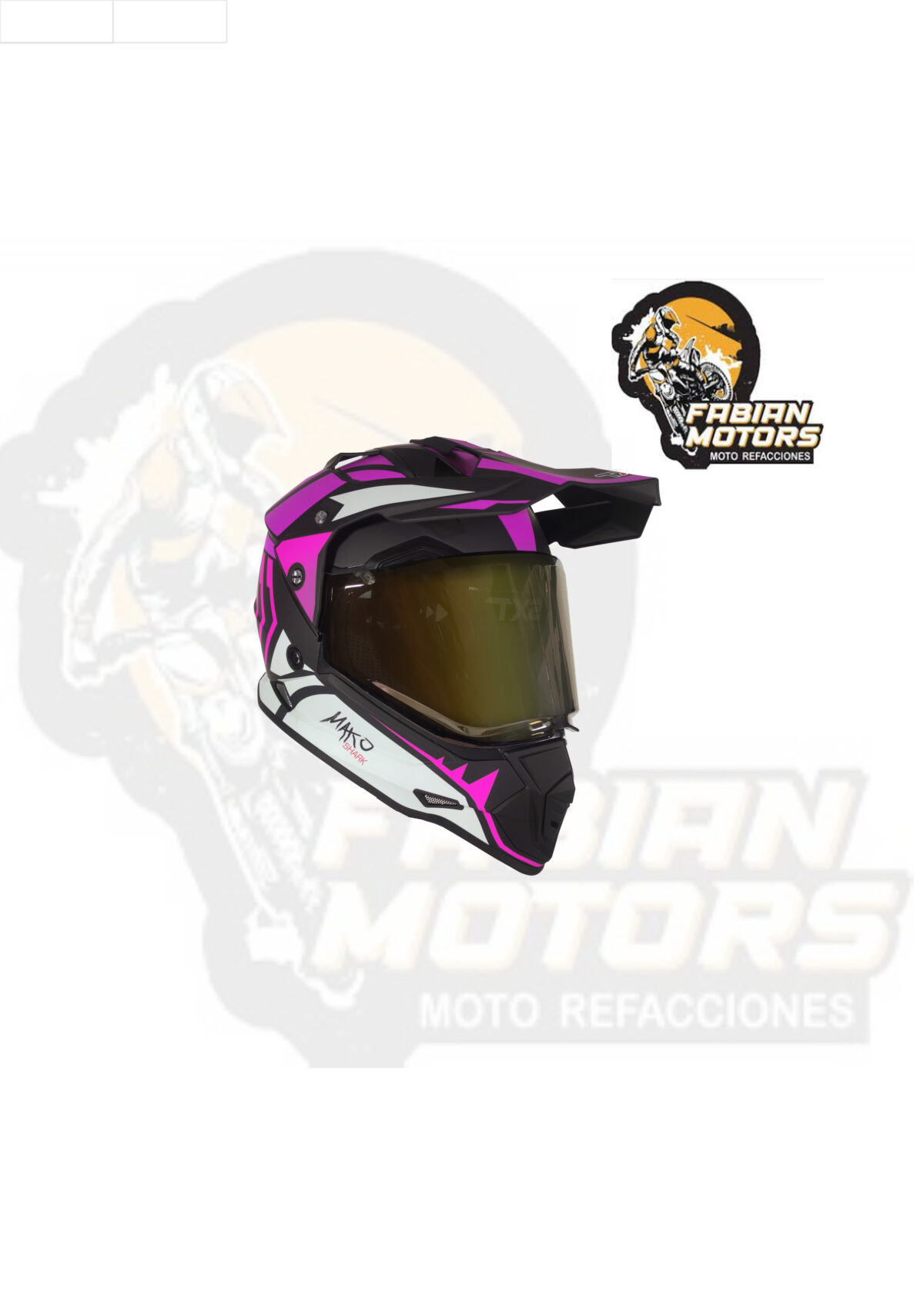 CASCO TECHX2 632A CROSS/STREET CON MICA TORNASOL ROSA Y LENTE INTERNO MAKO PINK NIGHT ROSA/MORADO/GRIS MATE  TALLA: M (PRECIO POR PIEZA) (DE 1 A 5 PIEZAS) NORMA EUROPEA ECER22-06