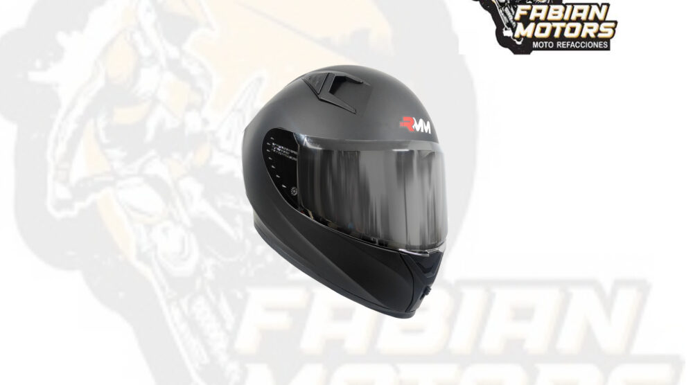 CASCO RMM CERRADO NEGRO MATE MICA POLARIZADA C/ ESPOILER Z501 TALLA: 2 EG NORMA EUROPEA ECER22-05 Y NORMA AMERICANA DOT