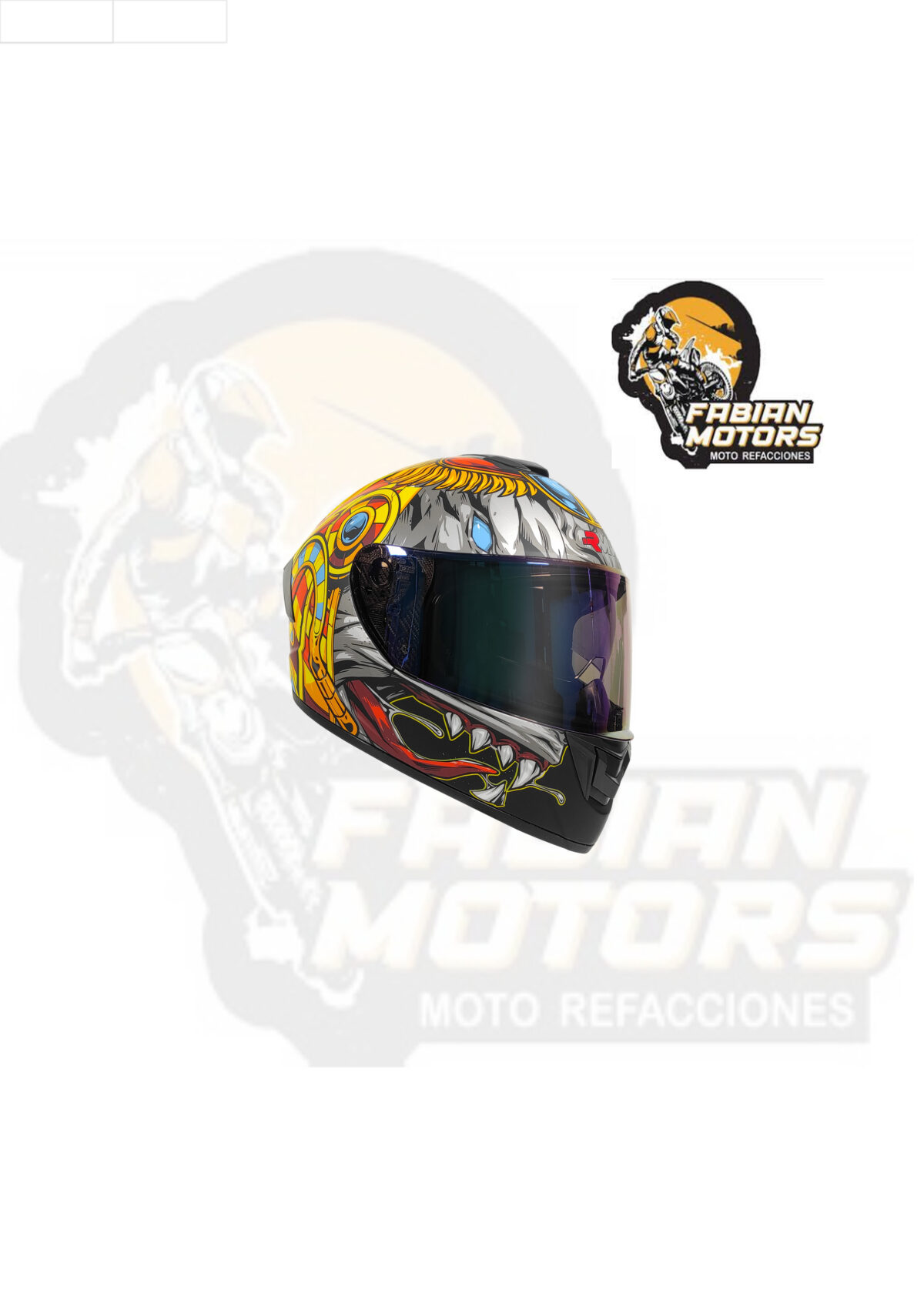 CASCO RMM CERRADO HF701 GOD WARRIOR MICA TORNASOL Y LENTE INTERNO TALLA: M (PRECIO POR PIEZA) (DE 1 A 5 PIEZAS) NORMA AMERICANA DOT