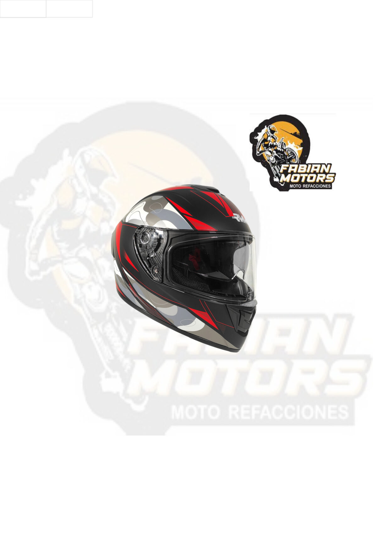 CASCO RMM CERRADO HF701 FIREHAND ROJO/NEGRO/GRIS MICA TRANSPARENTE Y LENTE INTERNO TALLA: EEG (PRECIO POR PIEZA) (DE 1 A 5 PIEZAS) NORMA AMERICANA DOT