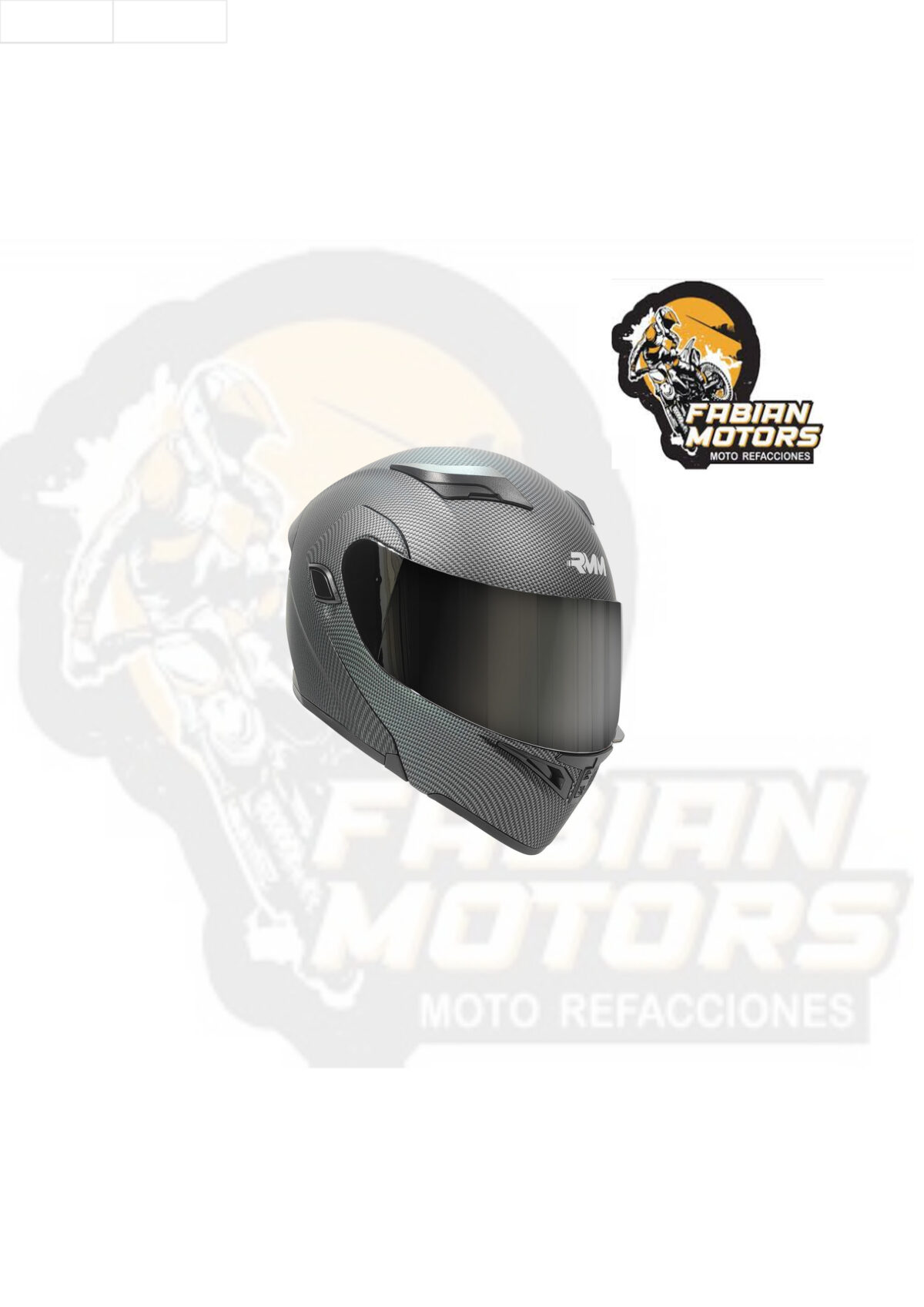 CASCO RMM 169 ABATIBLE FIBRA DE CARBON CON LENTE INTERNO, LUZ LED Y MICA PLATA TALLA: M (PRECIO POR PIEZA) (DE 1 A 5 PIEZAS) NORMA AMERICANA DOT