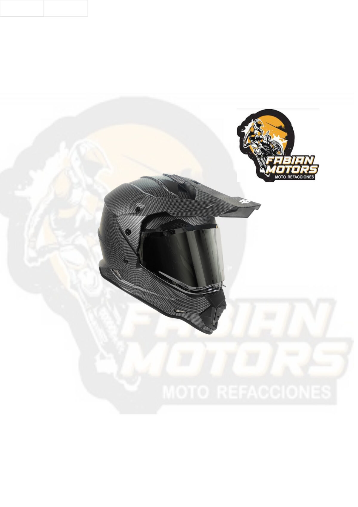 CASCO RMM 129 CROSS FIBRA DE CARBON CON LENTE INTERNO Y MICA TORNASOL TALLA: M (PRECIO POR PIEZA) (DE 1 A 5 PIEZAS) NORMA AMERICANA DOT