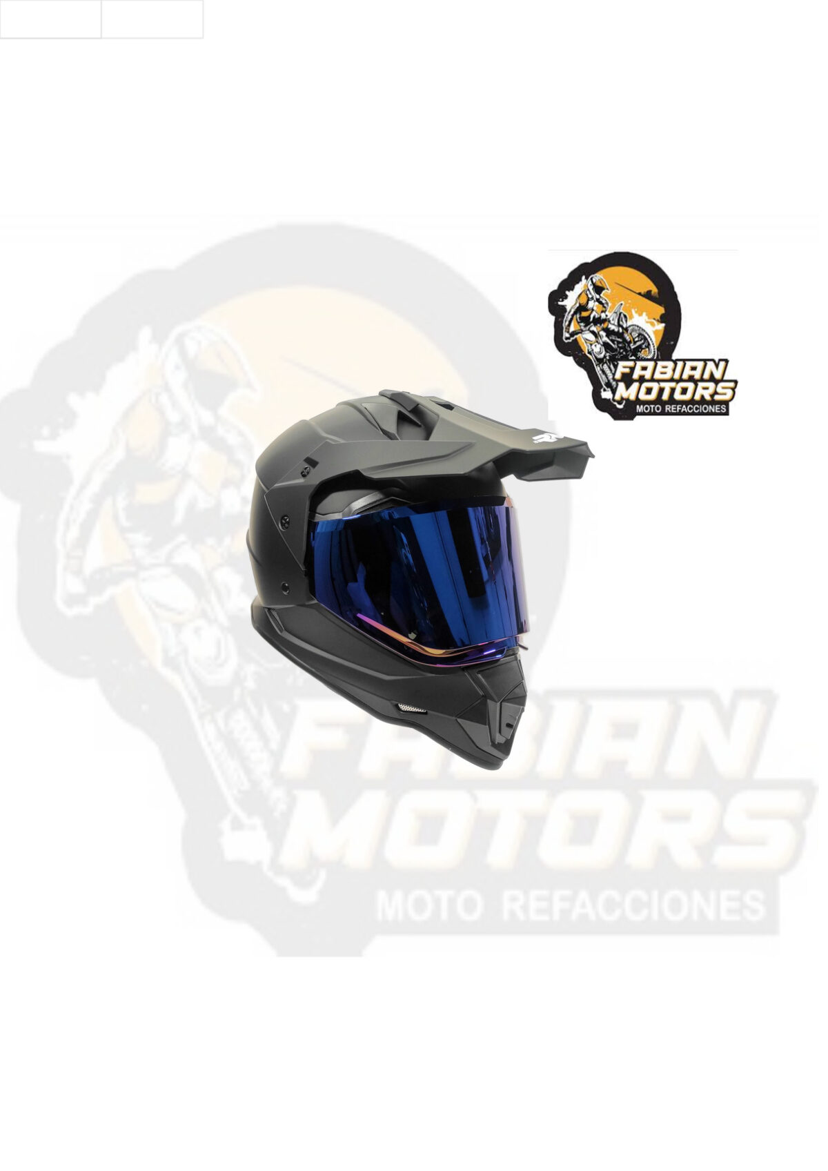 CASCO RMM 129 CROSS NEGRO MATE CON LENTE INTERNO Y MICA TORNASOL TALLA: G (PRECIO POR PIEZA) (DE 1 A 5 PIEZAS) NORMA AMERICANA DOT