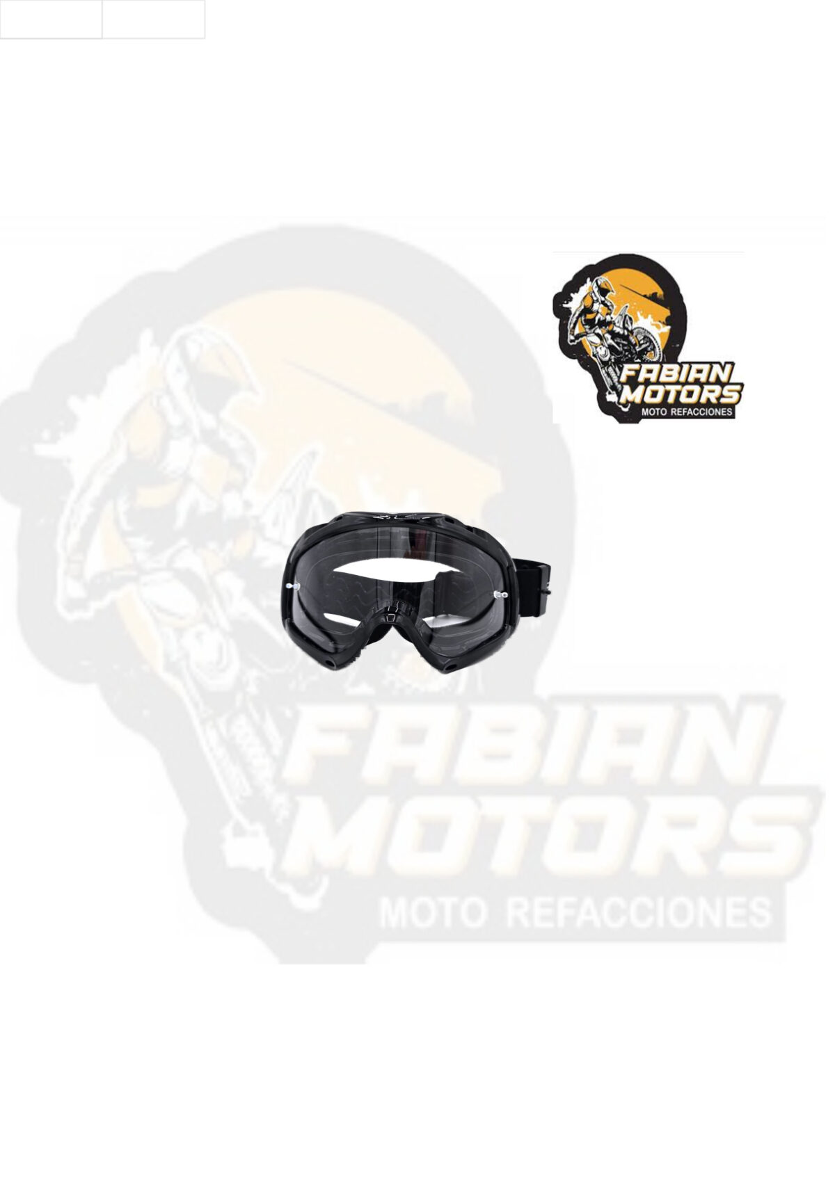 GAFAS PROTECTORAS PARA MOTOCICLISTA (GOGGLE) TECHX2 CROSS NEGROS C/ MICA TRANSPARENTE SG652