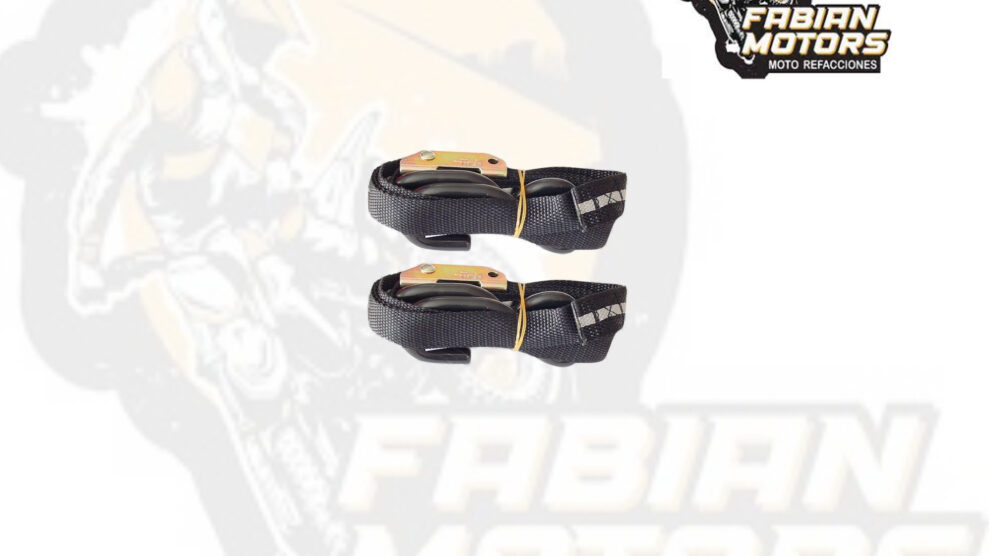 TIE-DOWN NEGRO C/ LINEA REFLEJANTE (JUEGO) TWN (1.8MTS X 2.54CM)