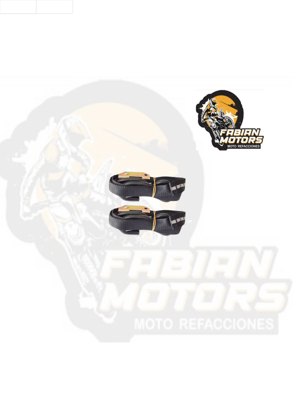 TIE-DOWN NEGRO C/ LINEA REFLEJANTE (JUEGO) TWN (1.8MTS X 2.54CM)