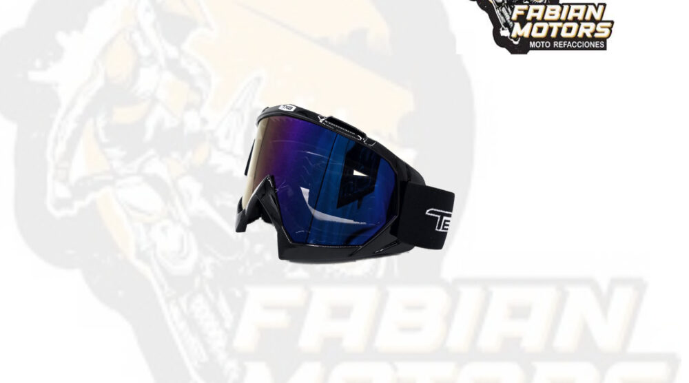 GAFAS PROTECTORAS PARA MOTOCICLISTA (GOGGLE) TECHX2 NEGRO C/ MICA TORNASOL SG634